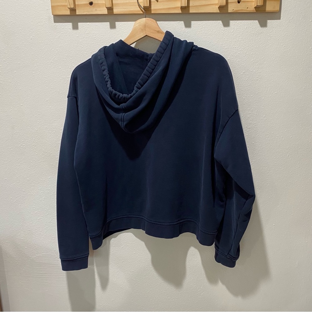 Everlane The Classic French Terry Square Hoodie blue size medium - Picture 3 of 5